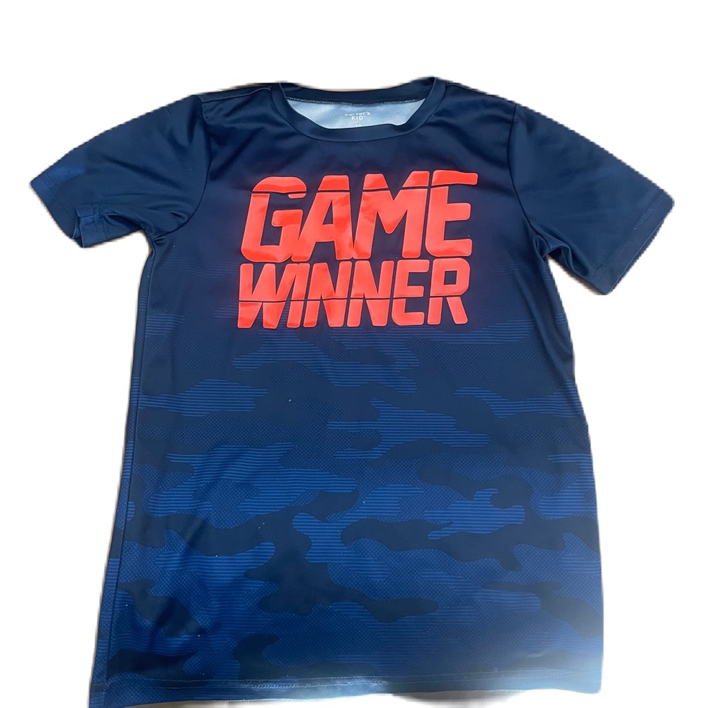 Blue and Black Camouflage Dry Wear Carter’s Shirt Size 10